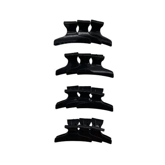 Pinzas de Pelo Mariposa Negro EVOK (12 Piezas) A019-BM12-B