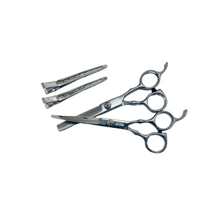 Set de Tijera Katana Silver Screw 6" CGZ-01