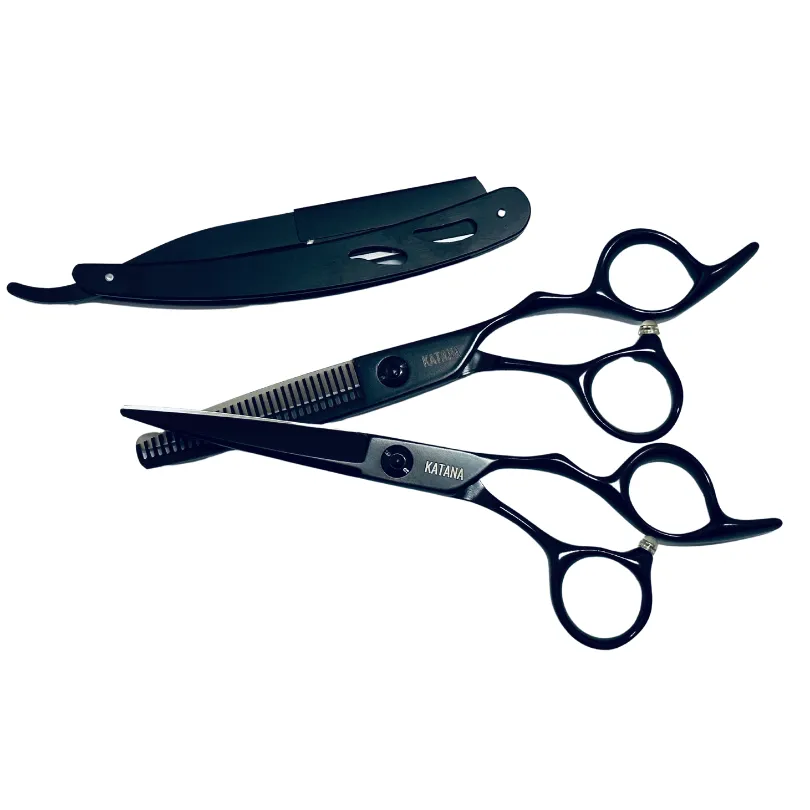 Kit de Tijera Katana + Navaja Black Sterling 6" GM2-2