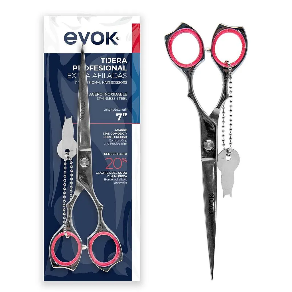 [HS-A-07] Tijera Profesiona De Acero Inoxidable 7" HS-A-07