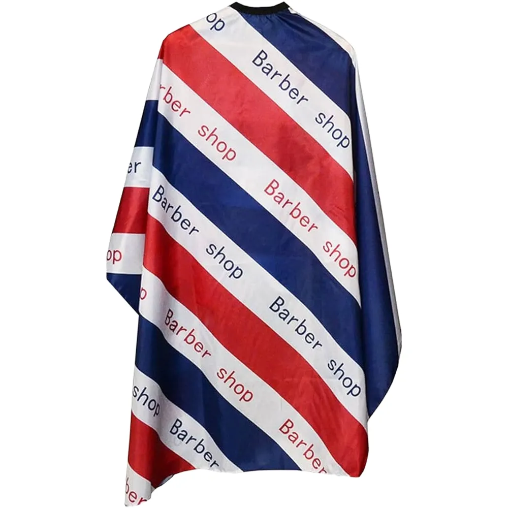 [717113] Capa De Adulto Diseño Barber Shop Lineas Azul/Blanco/Rojo 717113